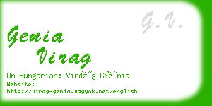 genia virag business card